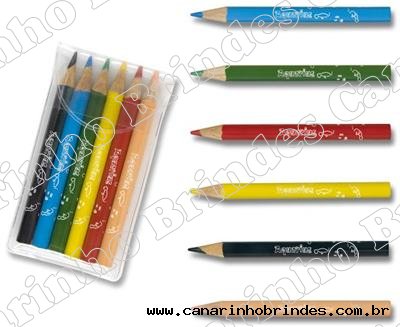 Mini Lápis de cor com estojo 572