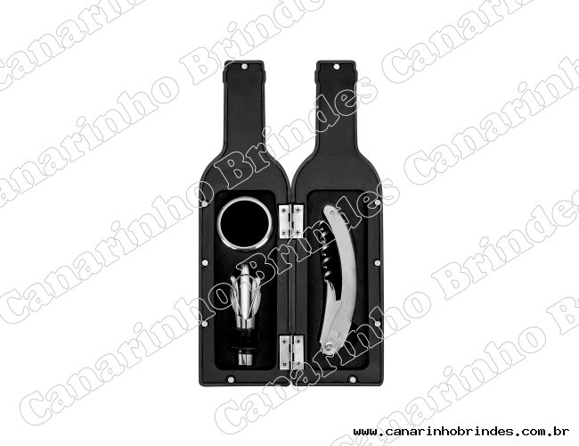 Kit Vinho 3 Peças Formato Garrafa - 6017