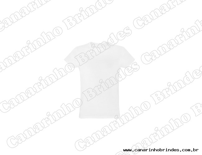 Camiseta branca unissex de corte regular personalizada