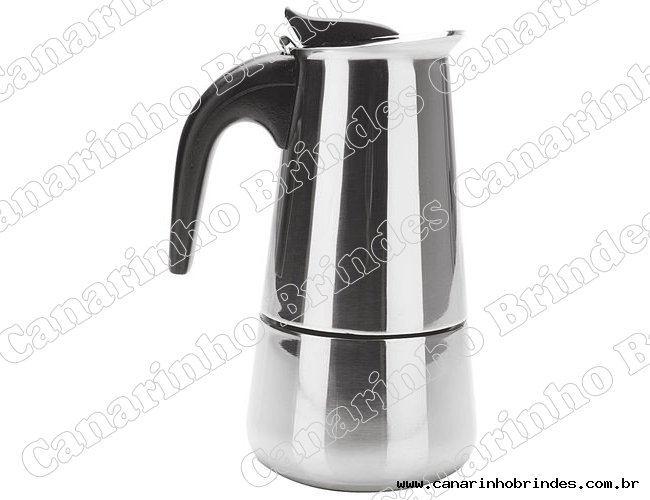 Cafeteira Italiana 4 Xcaras De Ao Inox Afa04 Personalizada