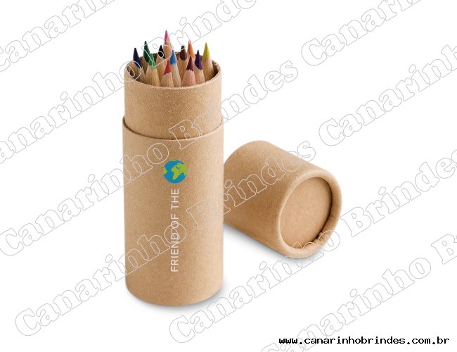 Caixa com 12 lpis de cor personalizada