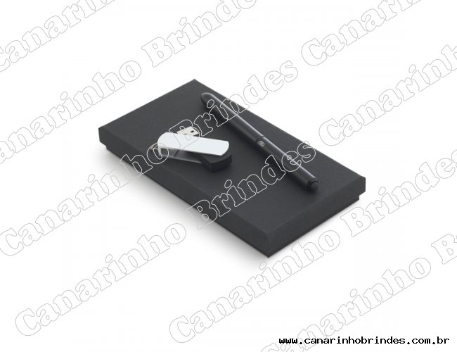 Conjunto esferogrfica e pen drive 8 gigas