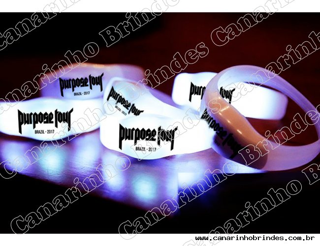 Pulseira com LED Colorido Personalizada