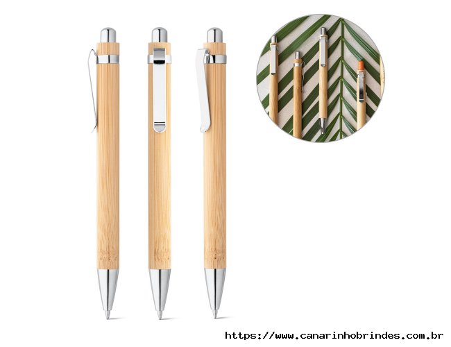 Esferogrfica em bambu personalizada
