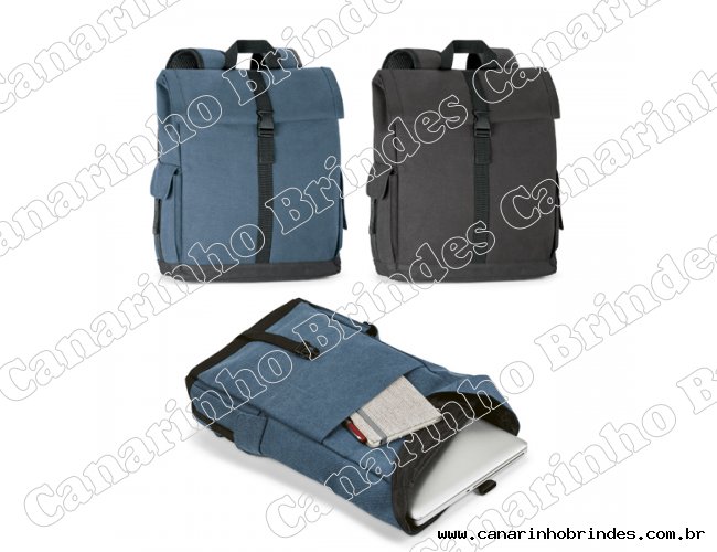 Mochila para notebook Algodo canvas pr-lavado