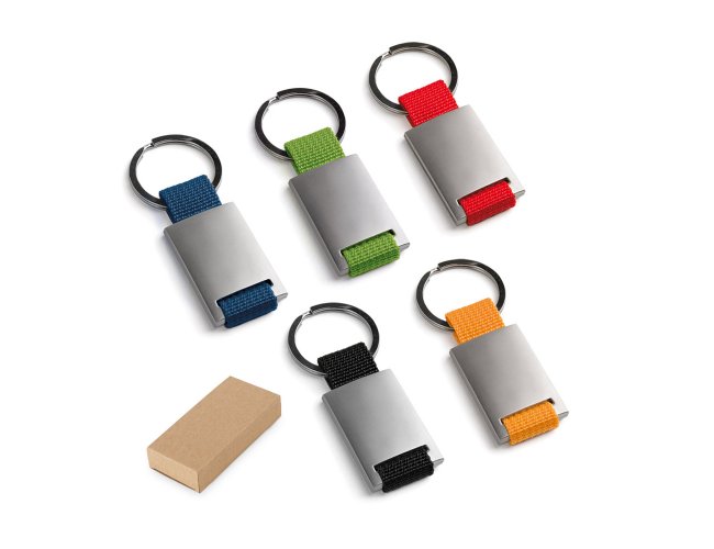 Chaveiros em metal e em webbing personalizado