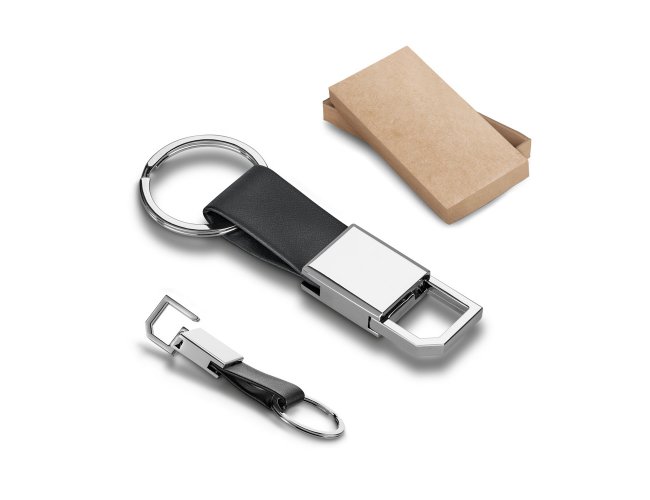 Chaveiro de Couro c/ Detalhe de Metal 4104