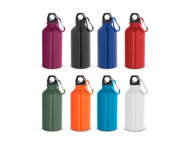 Squeeze acabamento brilhante com mosqueto 400 mL Personalizada