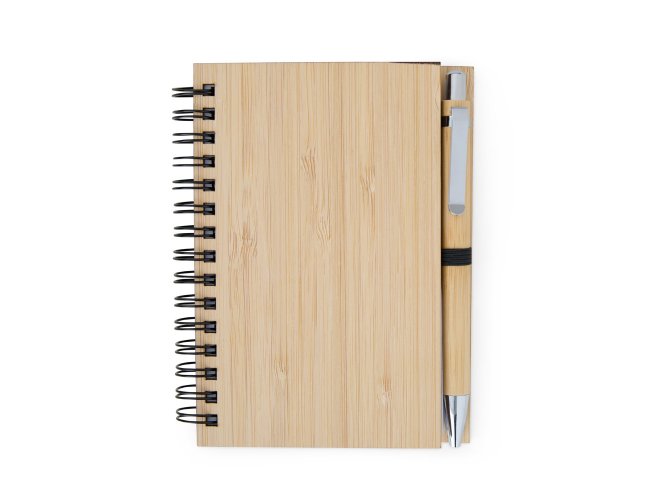 Caderno 14x10  Personalizado de Bambu com Caneta