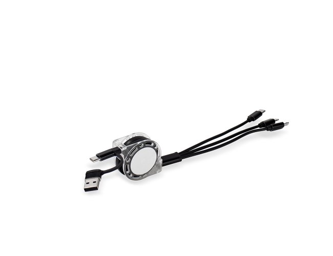 Cabo Retr�til 3 em 1 com Adaptador Personalizado