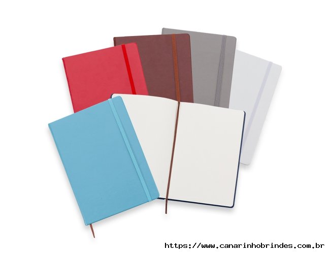 Bloco tipo Moleskine de Couro Sinttico 21X14 Personalizado