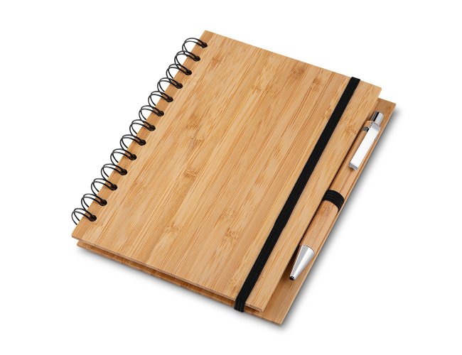 Bloco de Anotaes Ecolgico Capa Bambu