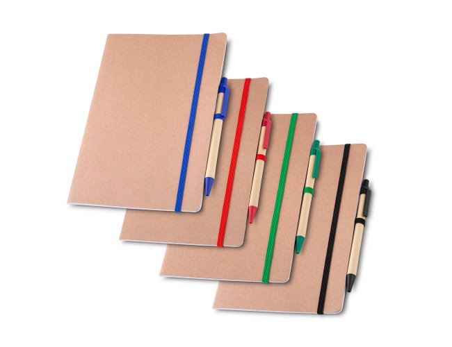 Caderno capa em papel Kraft Personalizado com caneta