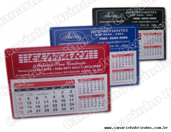 Calendrio Plstico -4652