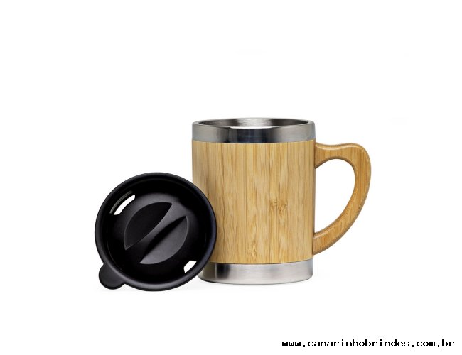 Caneca de Bambu 300ml Personalizada