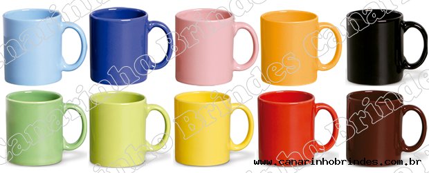 Caneca Porcelana 380ml Colorida - 1095