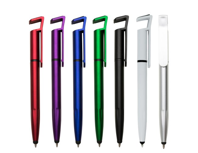 Caneta Plstica Touch c/ Suporte Celular 613