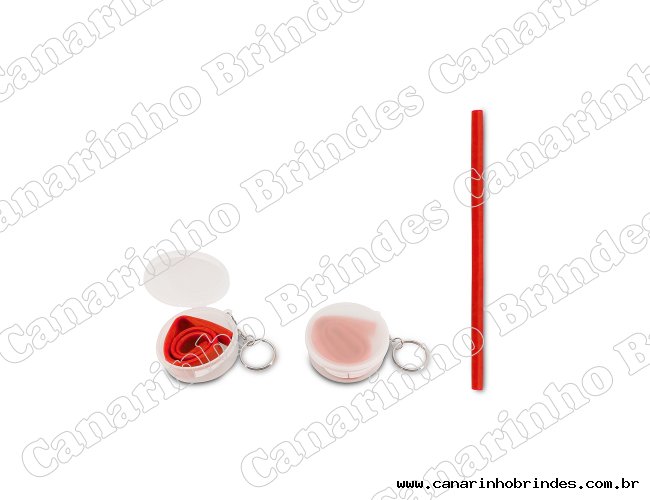 Canudo de Silicone com Estojo-6055