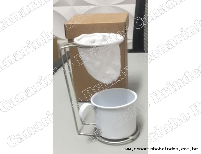 Kit Caf com caneca de alumnio personalizada