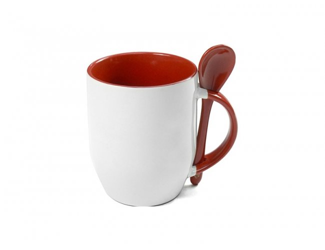Caneca Cermica c/ Colher - 1008