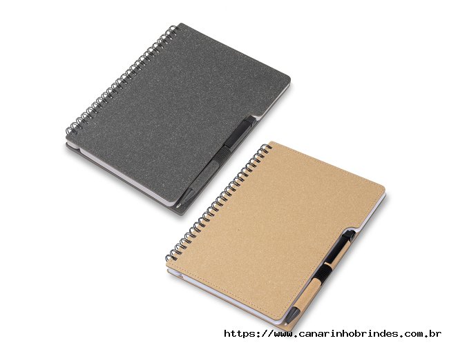 Caderno de anotaes em papelo reciclvel personalizado